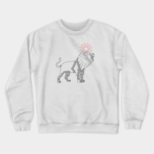 Lion king roar with sun Crewneck Sweatshirt